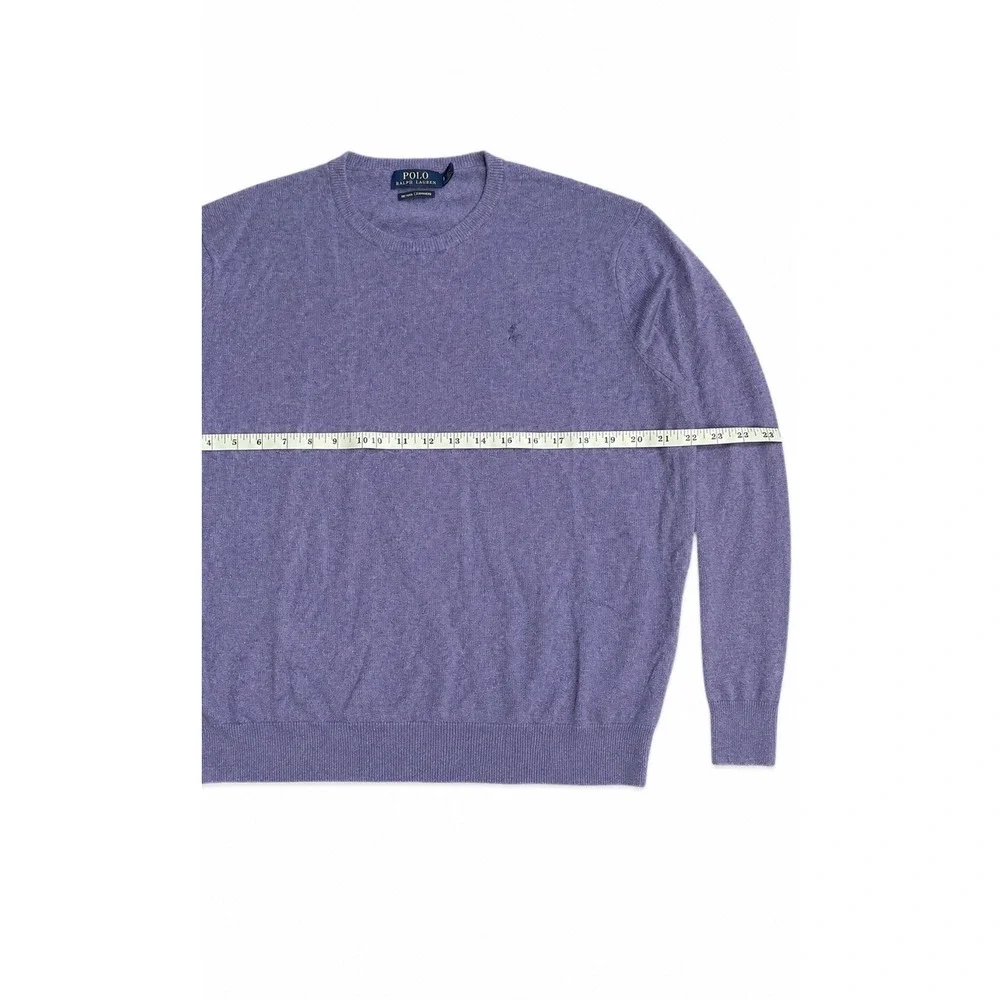 Polo Ralph Lauren Purple Washable Cashmere Crewneck Sweater Mens Large Preppy